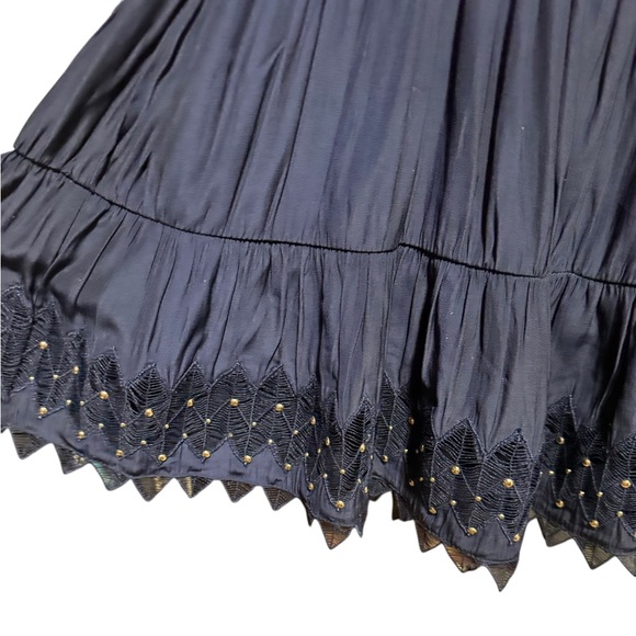 Ramy Brook Oceans dress in Navy with gold detailing hardware size small - Picture 3 of 6